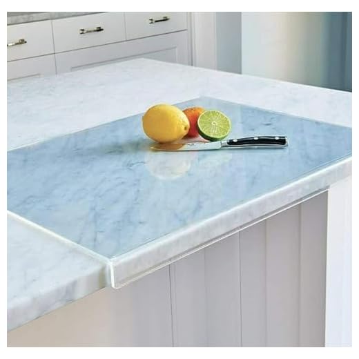 Clear Cutting Board for Kitchen with Lip with Non Slip 24" Wide x 18" Long AZM Displays
