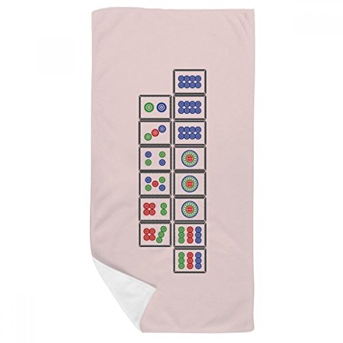 Serviette de bain douce Mahjong 35x70cm multicolore en coton