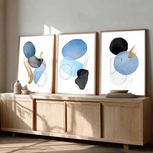 Image of kotart Classic Painting for Wall Decoration - Modern Art Wall Decor Framed Painting for Living Room Bedroom - Framed Posters /Paintings with Frame Set of 3 (Art 2)