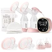 NCVI Electric Breast Pump 8782, Portable Hospital-Grade Double Pump with 4 Modes & 9 Levels, Anti-Backflow, Rechargeable Quiet Breastfeeding Pump for Efficient Comfortable Use at Home, Work or Travel