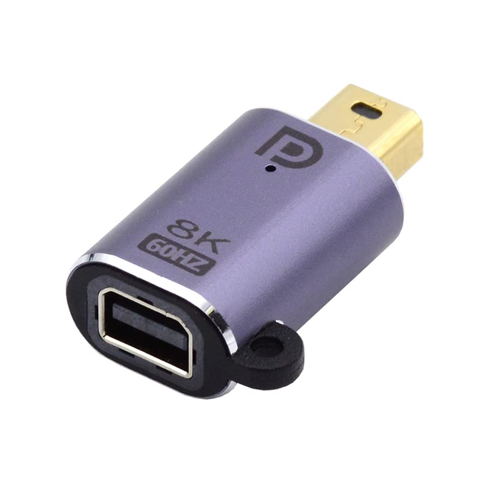 xiwai 8K Mini DisplayPort 1.4 Male to Mini DP Female 60hz Adapter UHD 4K 144hz 7680 * 4320 Ultra-HD for Laptop PC Monitor Video