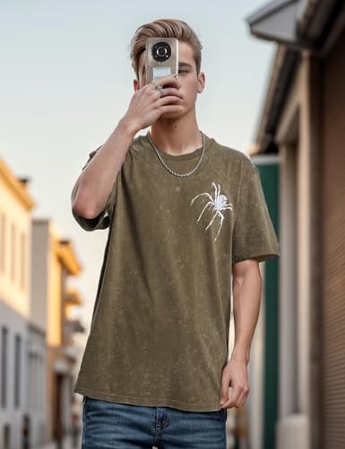 Image of EMMIOL Mens Y2k Baggy Shirts Graphic Tees Oversized Crew Neck Short Sleeve Streetwear Tshirts Summer Tops 2026