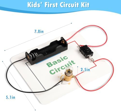 20 Sets STEM Electric Circuit Kit for Kids Age 8-12, Bulk Science Light Bulb Experiments Simple Basic Circuits, Class Projects 2nd 3rd 4th Grade Activities, Classroom Circuit Board Building Kits - 2