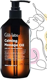 Gya Labs Calming Massage Oil (200ml) - Crafted with Lavender, Petitgrain, Chamomile, Sweet Orange, Jojoba & Argan Oils