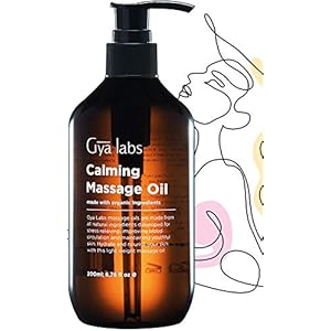 Gya Labs Beruhigendes Massageöl für Besseren Schlaf (200ml) – Hergestellt aus Lavendel, Petitgrain, Kamille, Süßorangen, Jojoba und Arganöl – Für Schlaf, Stress und Muskelschmerzen