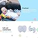 Blublu Park Upgraded 2 in 1 Baby Travel Pillow, Adjustable Banana Shape Baby Neck Head Support Piloow Stroller Insert Cushion for 4 Months Up Kids, Toddler, Blue
