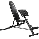 SPORTNOW Hantelbank verstellbar 4 in 1 Trainingsbank mit Beinstrecker Curlpult 6-Fach Rückenlehne, verstellbar Sitz & Polster, Multifunktionale Schrägbank 150 kg Last Rückentrainer für Home Gym