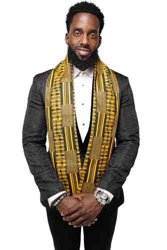 Dupsie's 1pc Kente African Print Graduation Stole, Made in Africa Black History, Festivals, Cultural, HBCU, Graduate, Schools