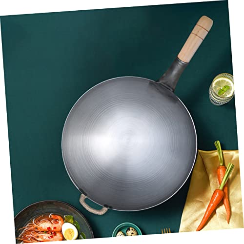 image for Anneome 1pc Wok Flat Bottom Wok Wok for Electric Stove Enameled Skille
