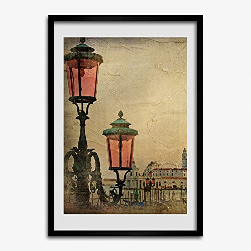 Affiche Venise encadrée Tulup 50x70 cm pour grand tableau décoratif mural en bois