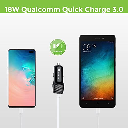 Image of UltraProlink UM1013 Mach 36 USB Type C Car Charger | 38W with 20W PD Port | Black | Premium Carbon Fibre Finish | Fast Charging | Protects Devices Against Excessive Current, Overheating & Overcharging