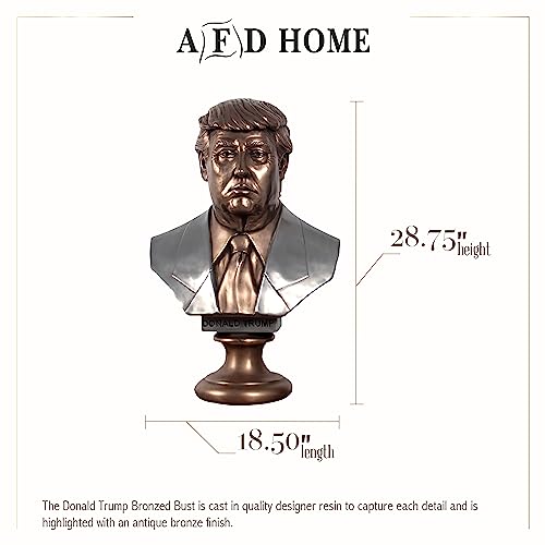 Busto de Donald Trump en resina con acabado bronce miniatura 4