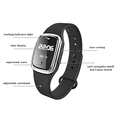 Homesen Repelente de mosquito Pulseiras Eletrônicas Repelentes de Mosquitos com Função Relógio USB R
