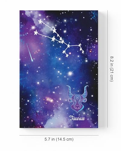 Image of AccuPrints A5 Premium Soft Bound Notebook Size 5.8 * 8.25 inches Diary for Girls and Women (144 Ruled Pages with planner, 80 GSM) (Taurus zodiac signs)