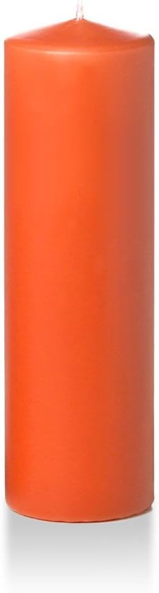 yummi 3" x 10" Bright Orange Round Pillar Candles - 3 per Pack