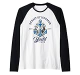 Strait of Hormuz Nautical Humor Yacht Club Raglan Baseball Tee