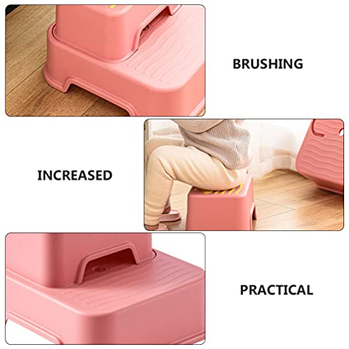 Angoily Conjunto 1 2 Passo Fezes para Crianças Antiderrapante Soft Grip Destacável Fezes Potty Banhe