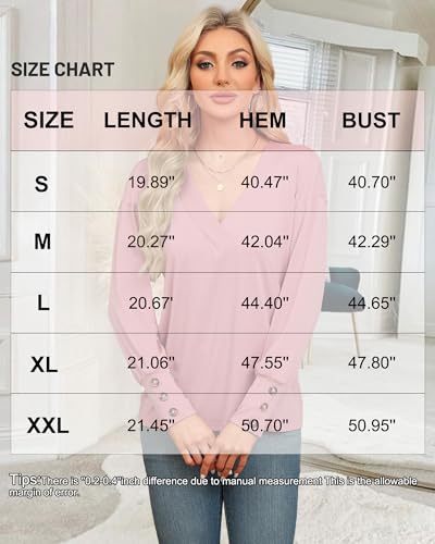 Womens-2024-V-Neck-Buttons-Down-Long-Sleeve-T-Shirts-Casual-Loose-Tops-Fall-Fashion-Basic-Blouses