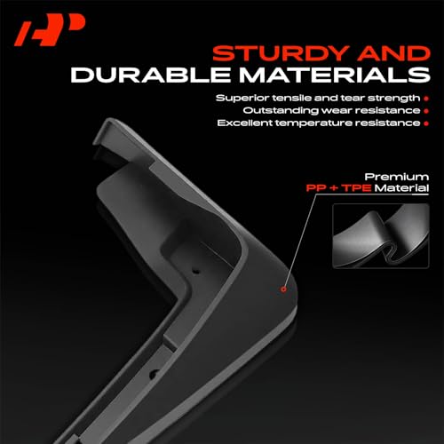 Image of A-Premium Mud Flaps, No Drilling Required Splash Guards with Accessories | Compatible with Audi A5 Sportback 2017-2019 Hatchback, Set of 4 Front and Rear