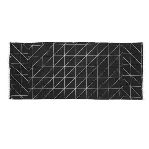 Beatifufu Refrigerator Dust Cover with Pockets Black Large Checkered