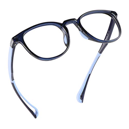 Image of LifeArt Kid Blue Light Blocking Glasses, Filter 85% of Harmful Blue Light, Anti Eyestrain and Blurry, Computer Glasses (Blue)