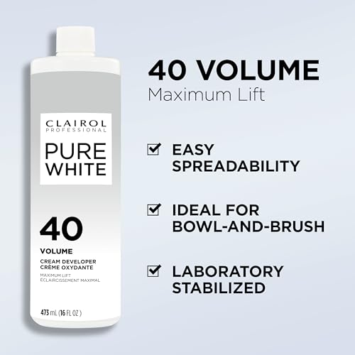 Clairol Professional Pure White 40 volume Crème Developer, 16 oz