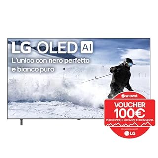 LG OLED AI B5 TV 77 pollici, Smart TV 4K, Processore α8 Gen2, webOS con AI, Dolby Vision e Atmos, Gaming con VRR, GSYNC e FreeSync 4K@120Hz, 4 HDMI 2.1, Alexa, OLED77B56LA