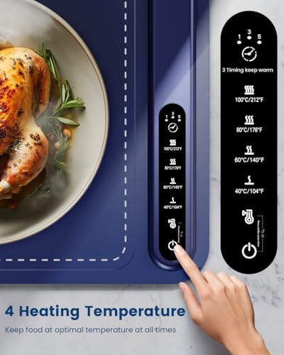 image for KPPTYUM Food Warming Mat - Fast Heating Silicone Electric Warming Tray