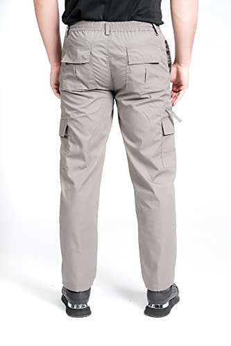 LABEL APPAREL Pantalon cargo pour homme - Taille M-6XL - Léger et élastique - Avec poche, gris, XXXXXL – vue 5