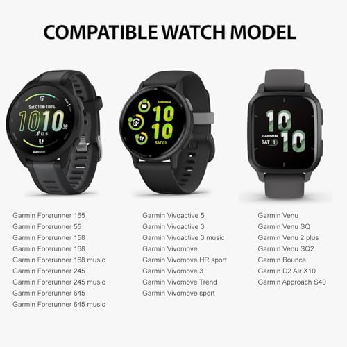 Correa silicona 20mm compatible Garmin Forerunner 165 miniatura 6