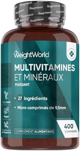 Multivitamines et Minéraux, 400 Micro-Comprimés Vegan (+ 1 An), 2...