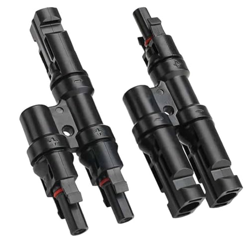 Hurifeng Photovoltaik-Stecker MC4 Verteiler - T-Typ 3-Wege, 4-Wege, 5-Wege Solarstecker - IP67 wasserdicht, Hochspannung 1500V, schnelle Installation für Solarpaneele (1Y2)