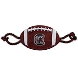 Pets First NCAA South Carolina Gamecocks Football Dog Toy, Tough Quality Nylon Materials, Strong Pull Ropes, Inner Squeaker, Collegiate Team Color