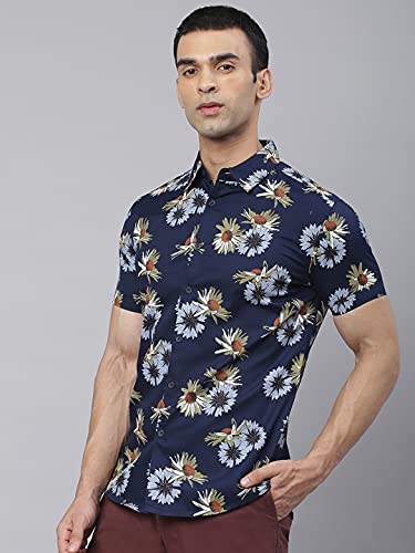 Image of Dennis Lingo Men's Printed Slim Fit Cotton Casual Shirt