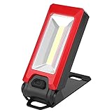 Inspektionslampe - Tragbare 3W 800LM Mini LED Arbeitsleuchte mit leistungsstarkem Magneten für Aktivitäten im Freien Notfall(rot)