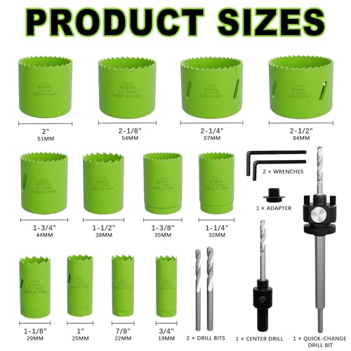 FROOOK 19-Piece Bi-Metal Hole Saw Kit