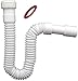 Produktbild Siphonly® Flexibler Universal Ablaufschlauch | Siphon für Waschbecken u. Küchenspülen | Röhrensiphon aus Kunststoff | Geruchsverschluss | Ablaufgarnitur für Bad und Küche | Ausziehbar von 330-690 mm