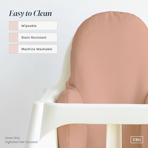 Image of Yeah Baby Goods Wipeable IKEA Antilop Highchair Cushion Cover (Terracotta) - Soft, Waterproof Baby High Chair Cover