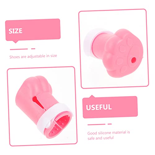VANZACK 4 Pcs Capa de pé de gato de silicone luvas de pata de gato capas de silicone sapatos de gato