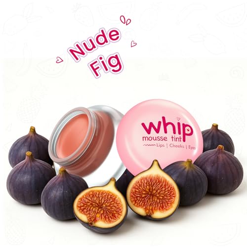 Image of Glam21 Whip Mousse Tint 3-in-1 | Lip, Cheek & Eye Tint | Vitamin E, Jojoba Oil & Shea Butter | Waterproof, Long-Lasting, Highly Pigmented | Lightweight Travel-Friendly Makeup | 4gm Each | Combo Pack Of 2 (Cherry Red&Nude Fig)