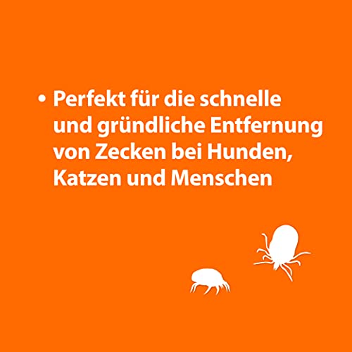 ARDAP Zeckenzange und Zeckenhaken - 2in1 Zeckenpinzette aus Edelstahl im Leder-Etui - Einfache & effektive Zeckenentfernung - Premium Zange für Hunde, Katzen & Mensch