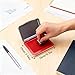 Aunewrick Ink Stamp Pad for Egg Date Marking, Black Red and Blue Colors Available, Metal Case (RED)