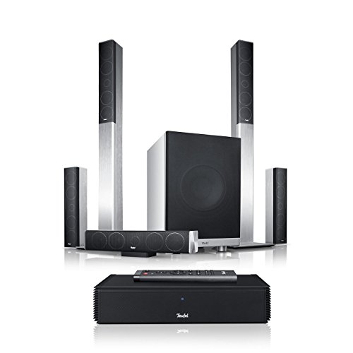 Teufel LT 4 Complete '5.1-Set M' - Spielfertige 5.1-Komplettanlage inkl. AV-Receiver und HiFi-Säulen aus Alumi