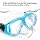 Máscara de natación OMGear Aqua con protección nasal, lentes de vidrio templado y correa ajustable para adultos miniatura 3