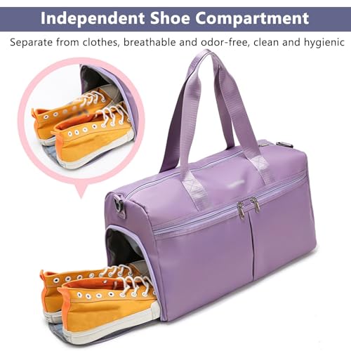 Weekender Bags for Women, Duffel Bag, Carry on Bag for Travel, Men Gym Bag, Garment Bag for Travel, Garment Bag for Workout, Business & Overnight Trips(Purple)3