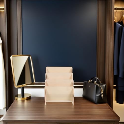 Soporte de madera premium BAZEITFLOW: estante expositor elegante para tarjetas 6