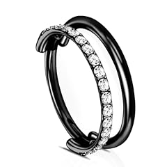 Double, Two Rows CZ-Black