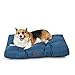Bedsure Cama Perro Impermeable Mediano - Colchón Perro Lavable para Verano, Cojín Perro Antipelo y Suave, Azul Oscuro, M, 76x50x10 cm