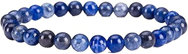YONKU 8mm Sodalite Beaded Yoga Chakra Bracelets For Women, Men, and Teens - Round Beads 7" Beaded Yoga Chakra Bracelet YO-BRACE-5750