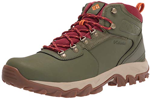 Columbia mens Newton Ridge Plus Ii Waterproof hiking boots, Hiker Green/Marsala Red, 16 US